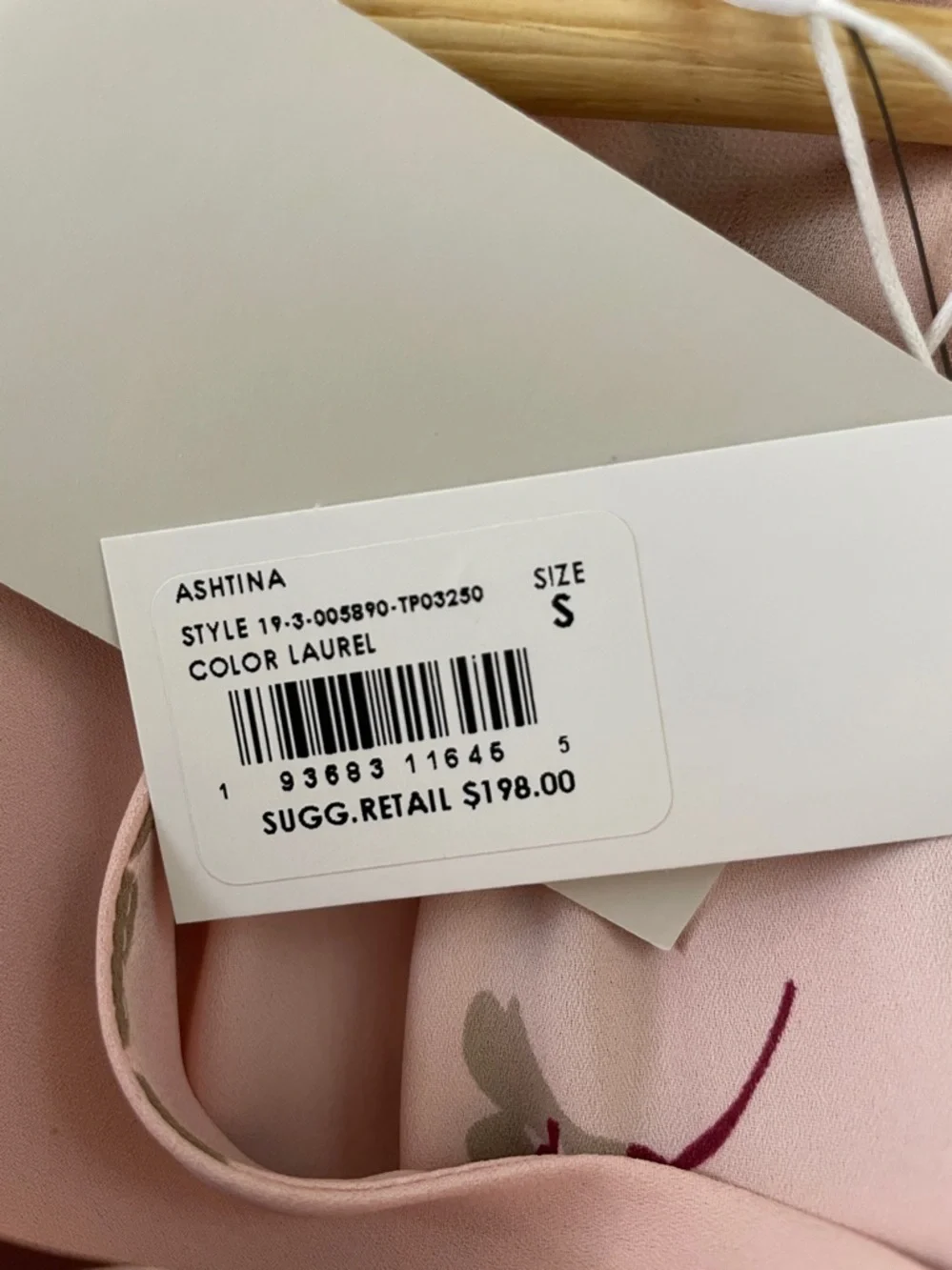 Joie NWT Blush Pink Floral Ruffle Sleeve Top feminine S - Picture 6 of 7